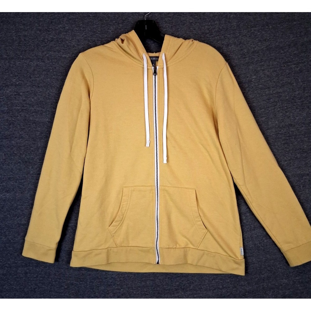 Eddie Bauer Womens Jacket Medium Butter Yellow Fleece Coastal Nautical Gorpcore